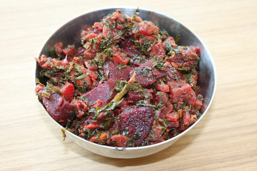 Mooli Chukandar Bhaji Recipe - Ayurvedic Radish and Beetroot Vegetable Dish