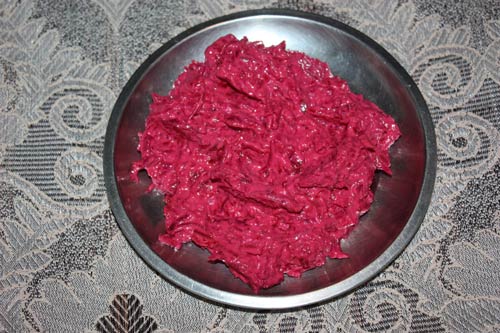 Chukandar ka Salad - Receta de Ensalada de Yogur y Remolacha